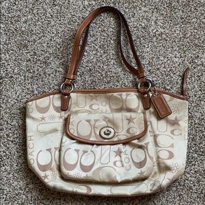 Chestnut and Tan Coach Purse